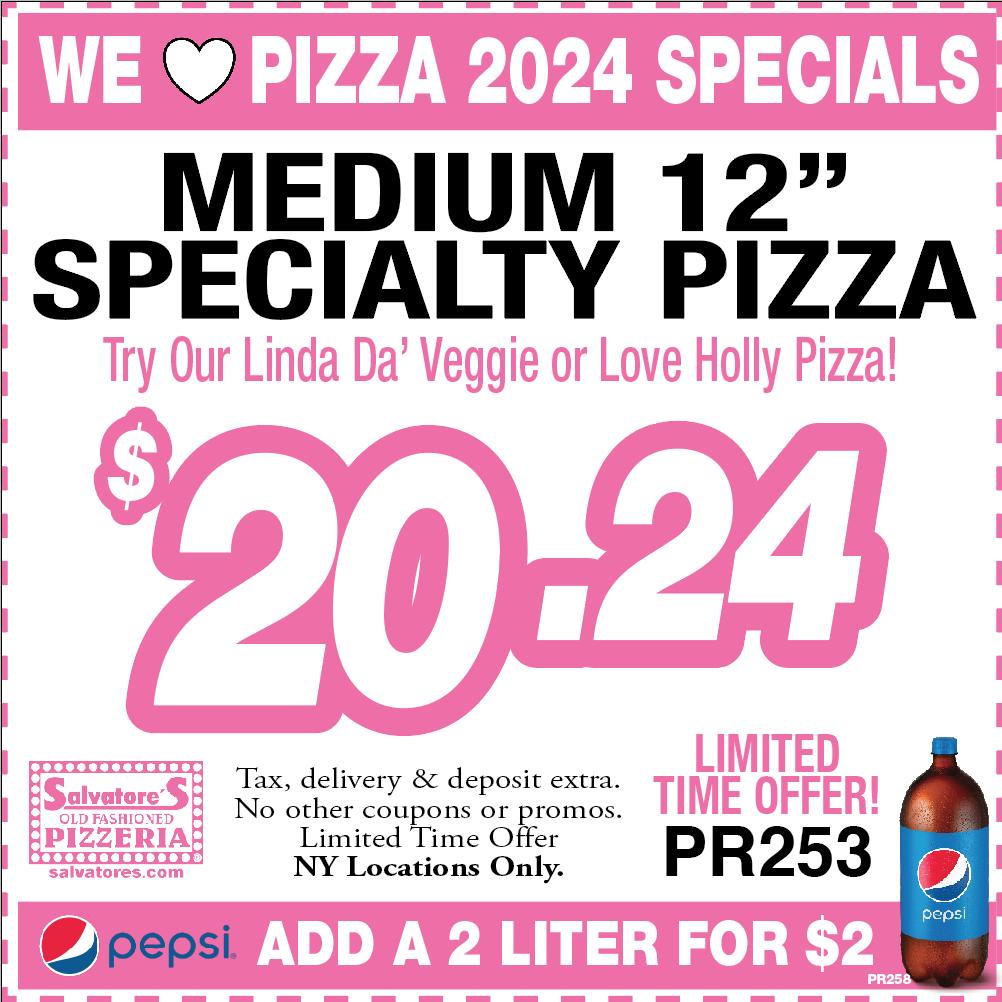 Pizza Coupons Rochester NY | Salvatore's Pizzeria